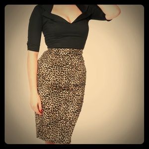 Final price drop  Pinup couture  leopard skirt 2X